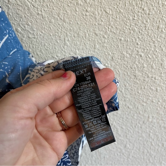 NWT Size 4 Blue Button Through Mini Slip Dress - Picture 10 of 10